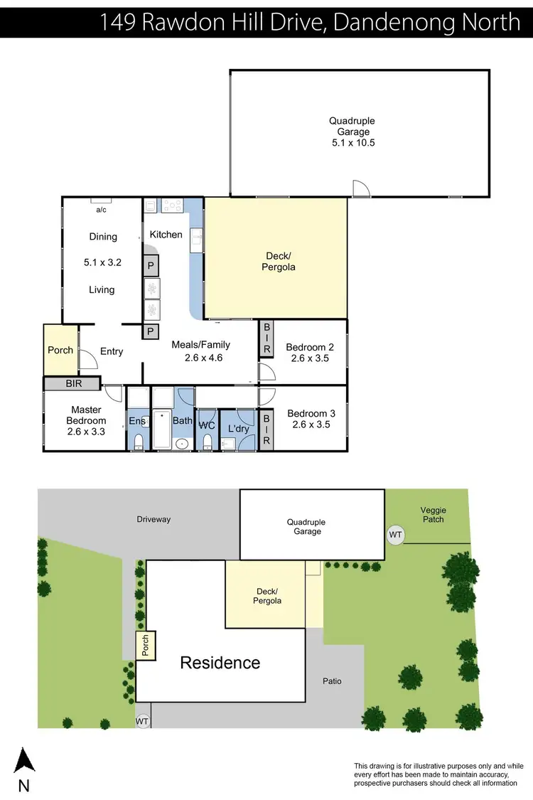 Floorplan of Homely house listing, 149 Rawdon Hill Drive, Dandenong North VIC 3175