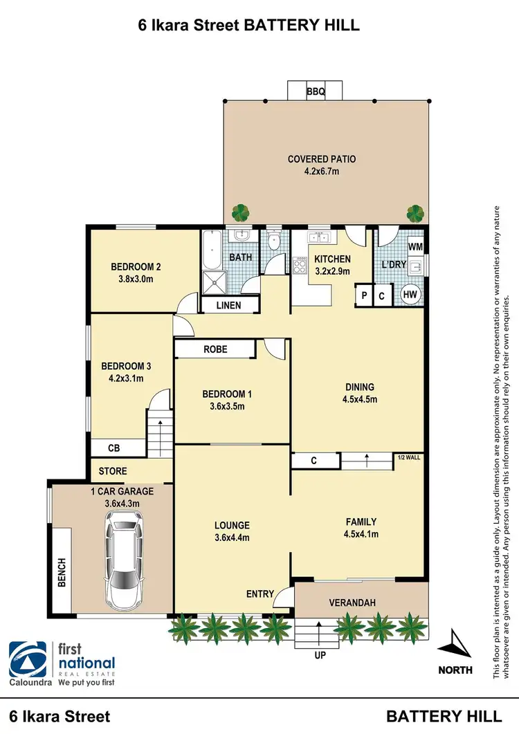 Floorplan of Homely house listing, 6 Ikara St, Battery Hill QLD 4551