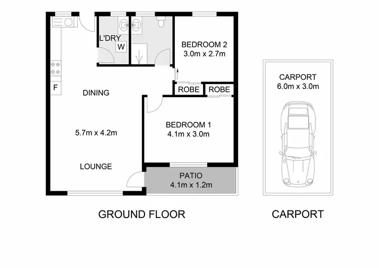 Floorplan of Homely unit listing, 2/2 Sunset Drive, Goonellabah NSW 2480