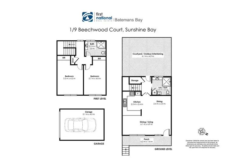Floorplan of Homely unit listing, 1/9 Beechwood Court, Sunshine Bay NSW 2536