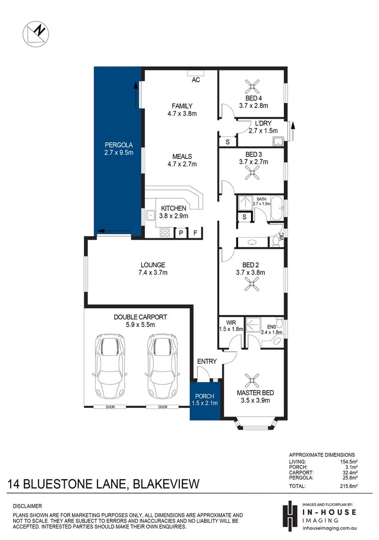 Floorplan of Homely house listing, 14 Bluestone Lane, Blakeview SA 5114