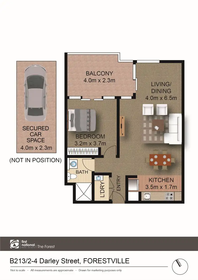 Floorplan of Homely apartment listing, B213/2-4 Darley Street, Forestville NSW 2087