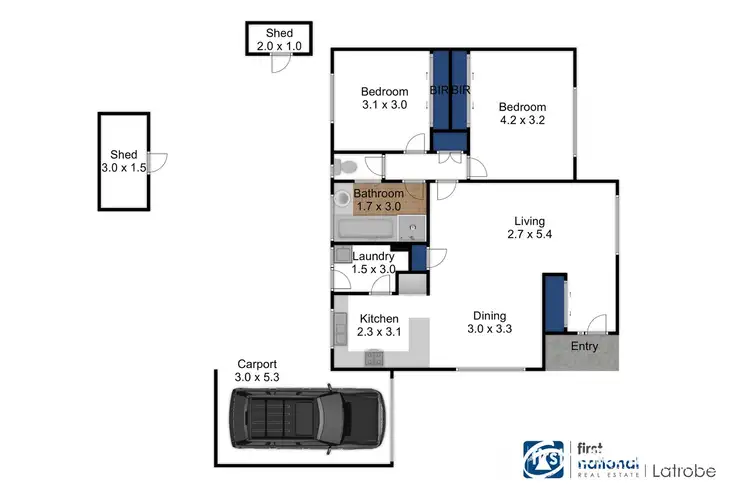 Floorplan of Homely unit listing, 6/1-3 Gwalia Street, Traralgon VIC 3844