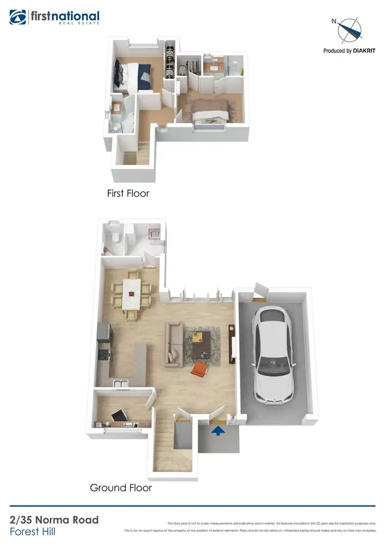 Floorplan of Homely townhouse listing, 2/35 Norma Road, Forest Hill VIC 3131