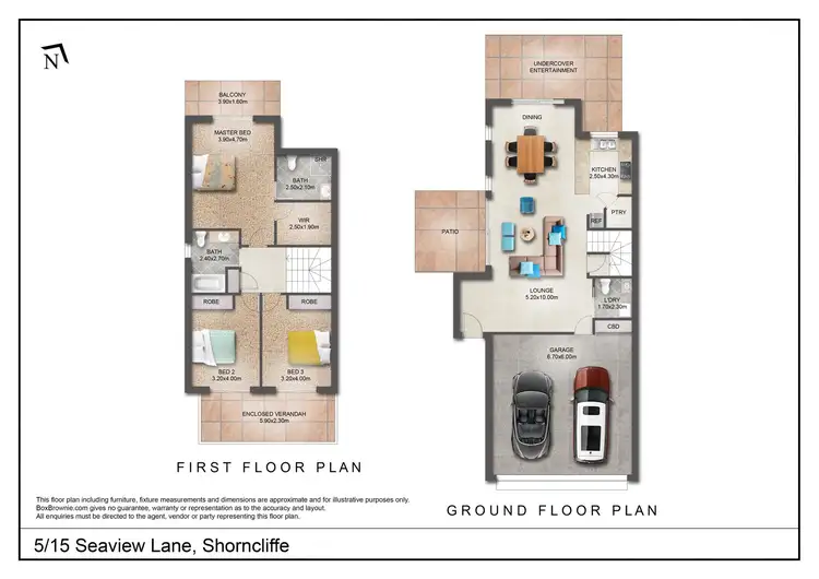 Floorplan of Homely townhouse listing, 5/15 Seaview Lane, Shorncliffe QLD 4017