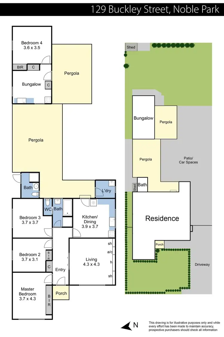 Floorplan of Homely house listing, 129 Buckley Street, Noble Park VIC 3174
