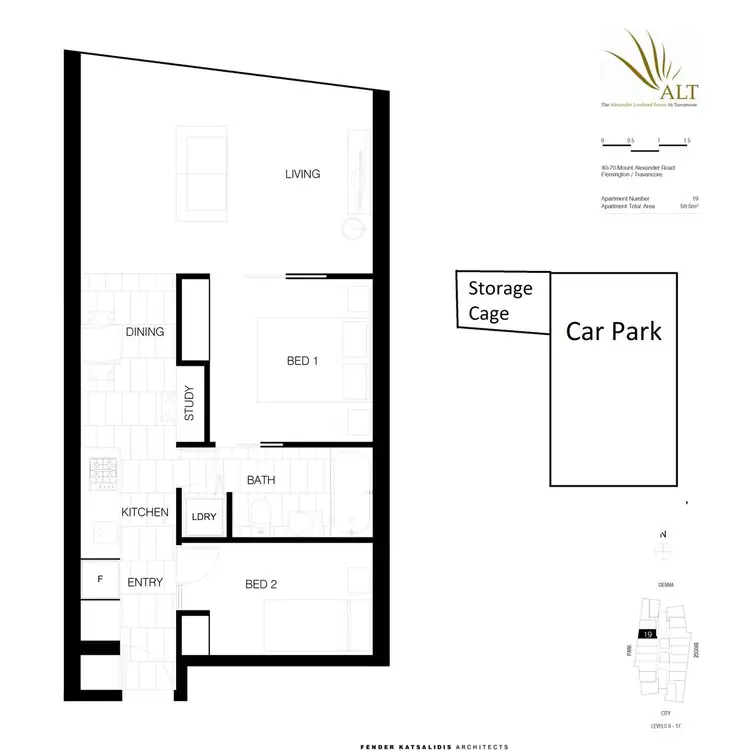 Floorplan of Homely apartment listing, 919/18 Mount Alexander Road, Travancore VIC 3032