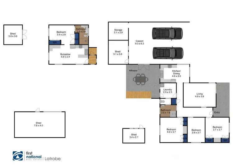 Floorplan of Homely house listing, 64 Queen Street, Rosedale VIC 3847