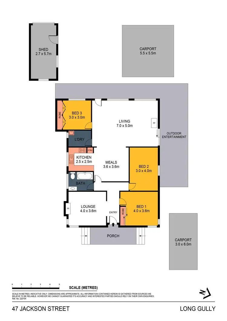 Floorplan of Homely house listing, 47 Jackson Street, Long Gully VIC 3550