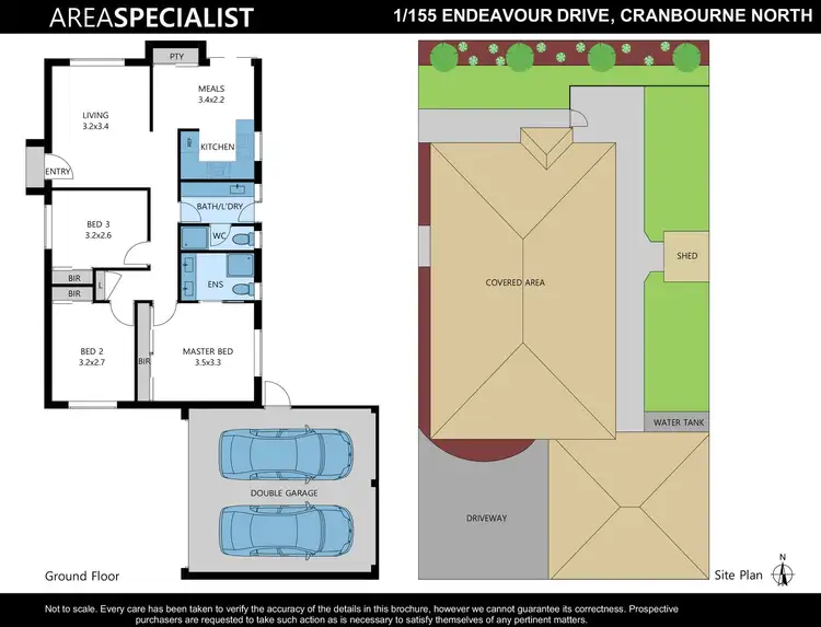 Floorplan of Homely unit listing, 1/155 Endeavour Drive, Cranbourne North VIC 3977