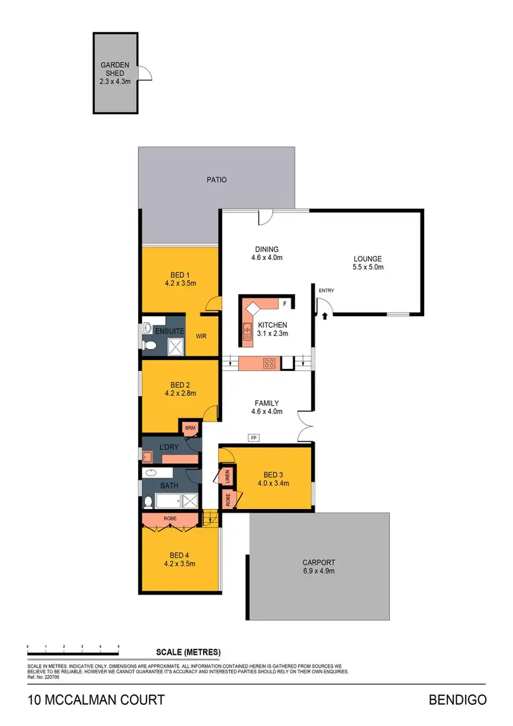 Floorplan of Homely house listing, 10 McCalman Court, Strathdale VIC 3550