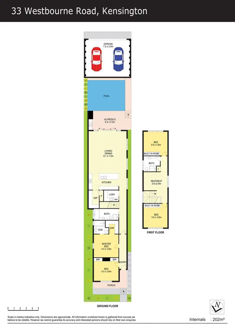 Floorplan of Homely house listing, 33 Westbourne Road, Kensington VIC 3031