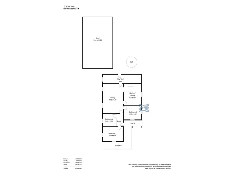 Floorplan of Homely house listing, 13 Second Street, Gawler South SA 5118