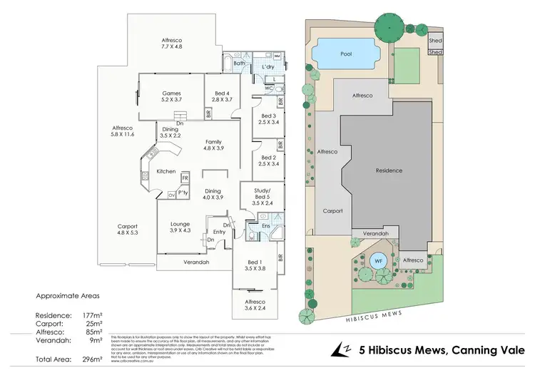 Floorplan of Homely house listing, 5 Hibiscus Mews, Canning Vale WA 6155