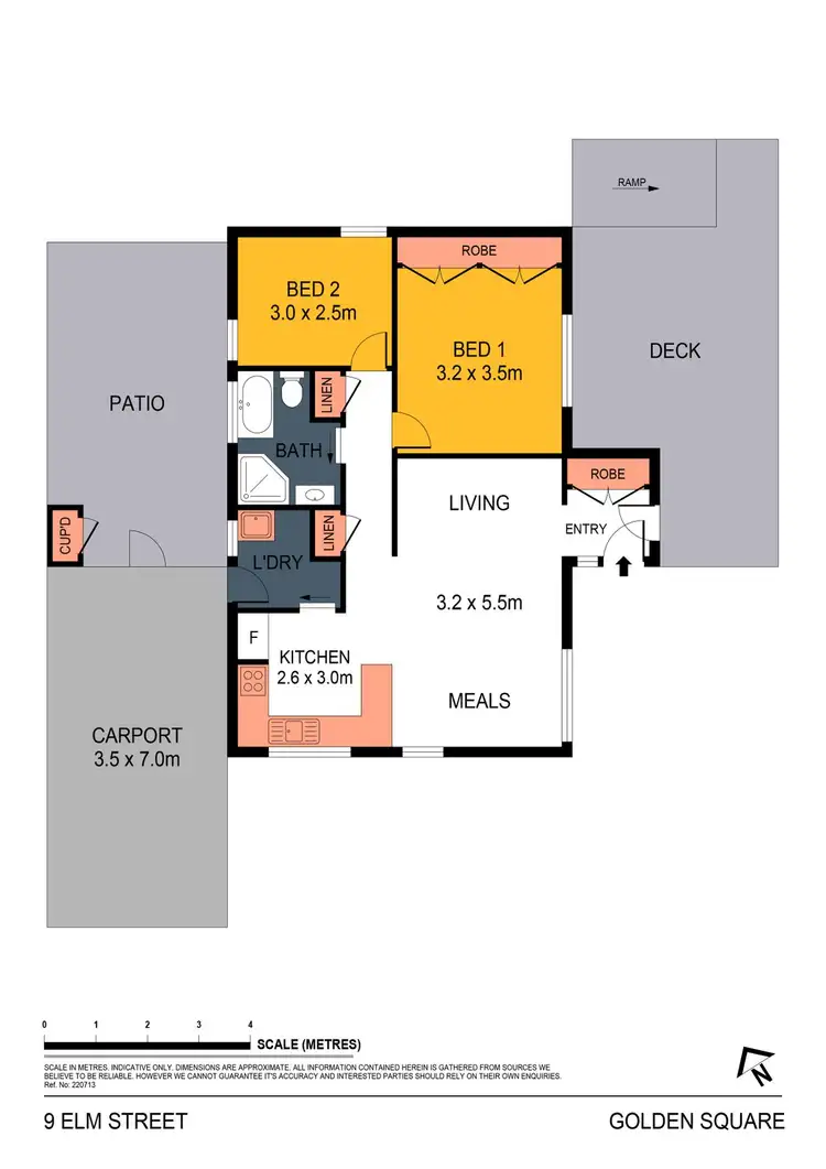 Floorplan of Homely unit listing, 9 Elm Street, Golden Square VIC 3555