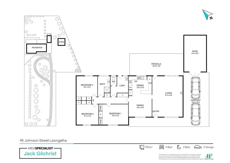 Floorplan of Homely house listing, 45 Johnson Street, Leongatha VIC 3953
