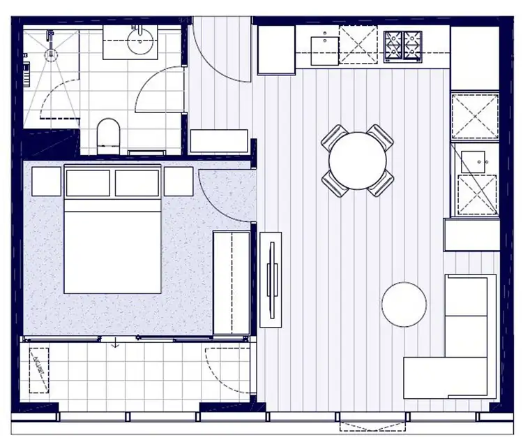 Floorplan of Homely apartment listing, 1207/393 Spencer Street, West Melbourne VIC 3003