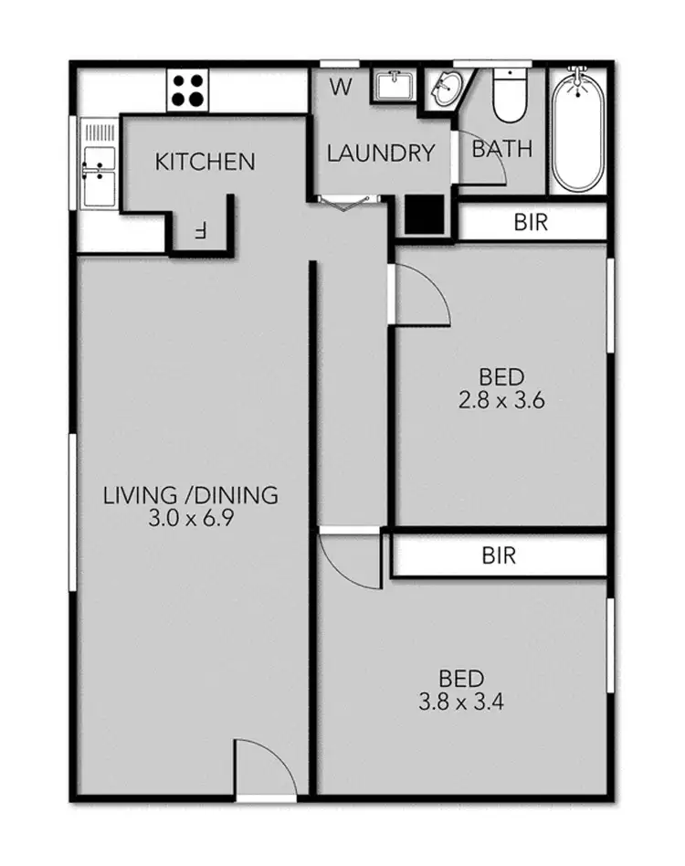 Floorplan of Homely unit listing, 11/13 Hopetoun Avenue, Brunswick West VIC 3055
