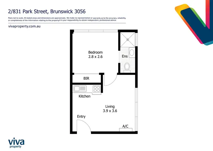Floorplan of Homely apartment listing, 2/831 Park Street, Brunswick VIC 3056