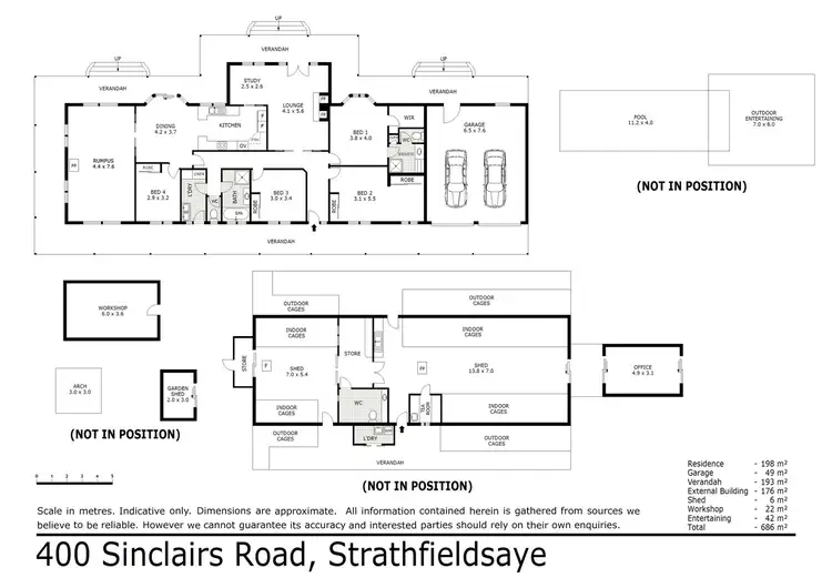 Floorplan of Homely house listing, 400 Sinclairs Road, Strathfieldsaye VIC 3551