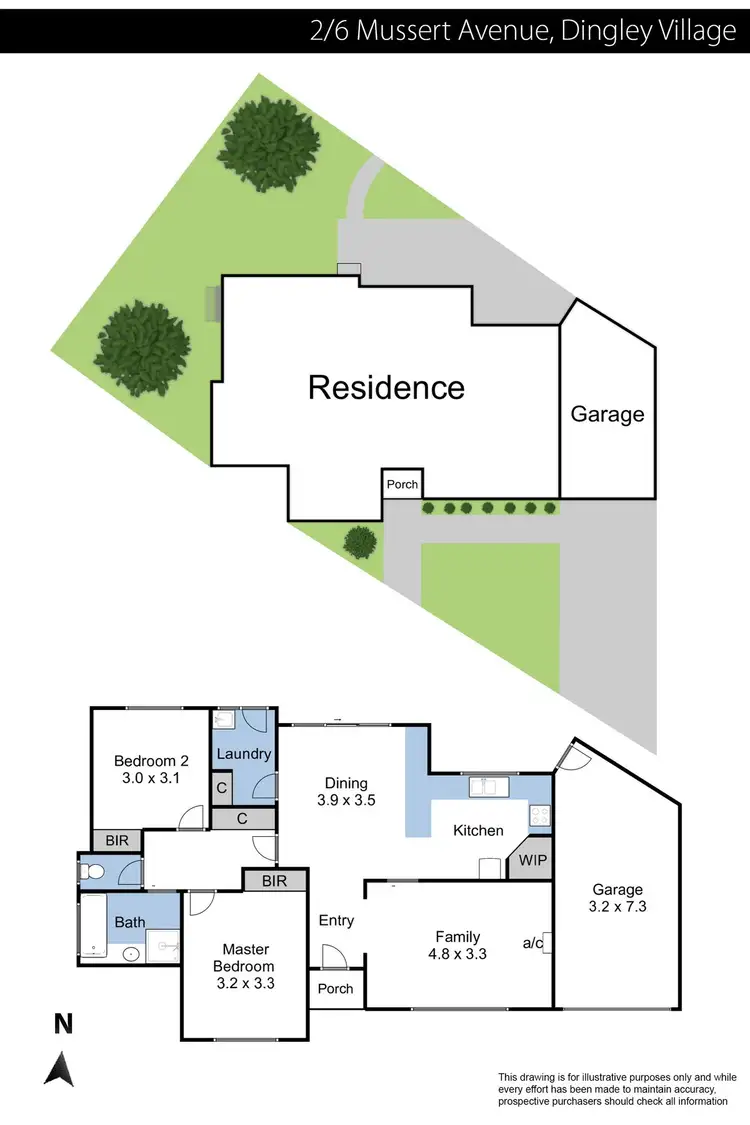 Floorplan of Homely unit listing, 2/6 Mussert Avenue, Dingley Village VIC 3172