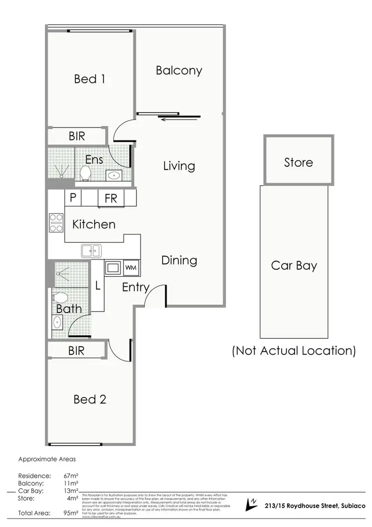 Floorplan of Homely apartment listing, 213/15 Roydhouse Street, Subiaco WA 6008