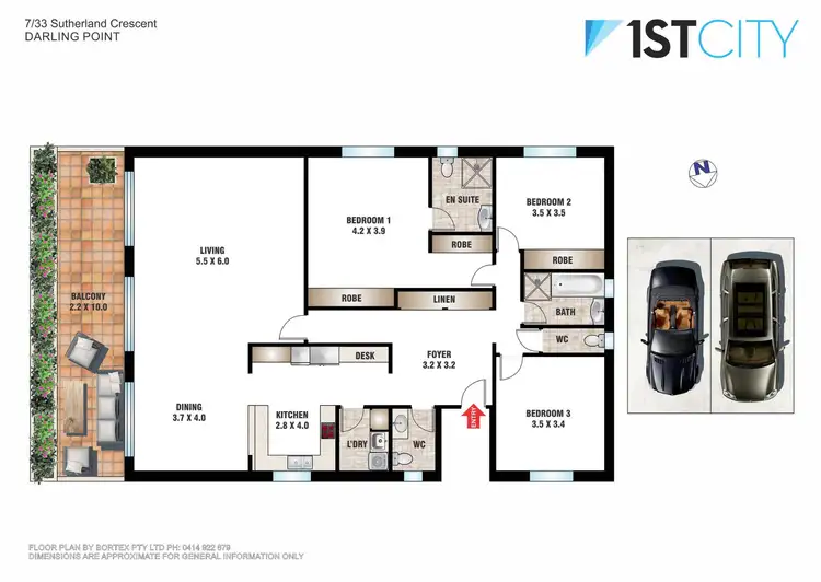 Floorplan of Homely apartment listing, 7/33 Sutherland Crescent, Darling Point NSW 2027