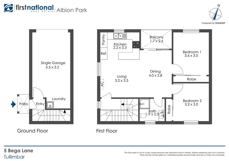 Floorplan of Homely townhouse listing, 5 Bega Lane, Tullimbar NSW 2527