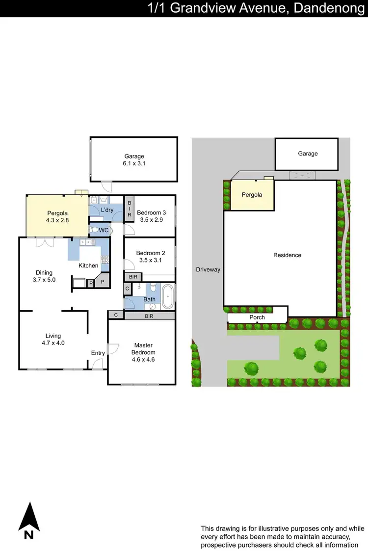 Floorplan of Homely house listing, 1/1 Grandview Avenue, Dandenong VIC 3175