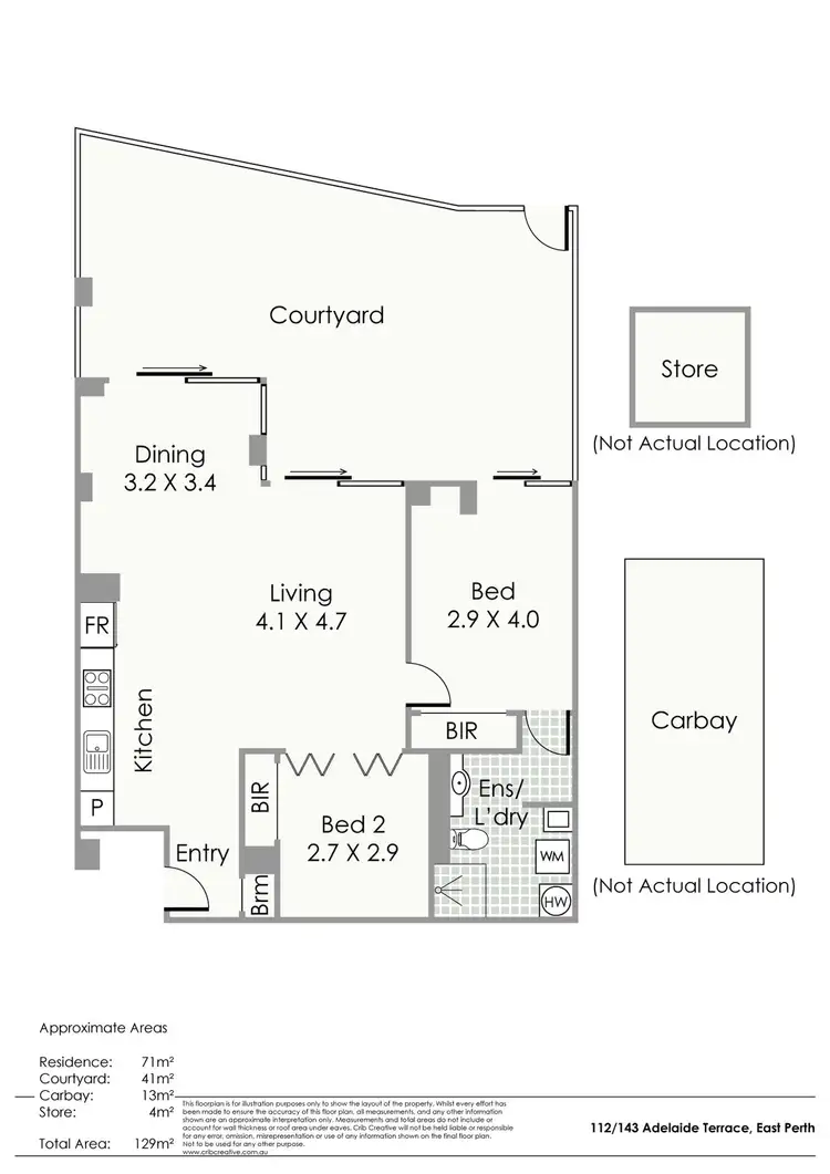 Floorplan of Homely apartment listing, 112/143 Adelaide Tce, East Perth WA 6004