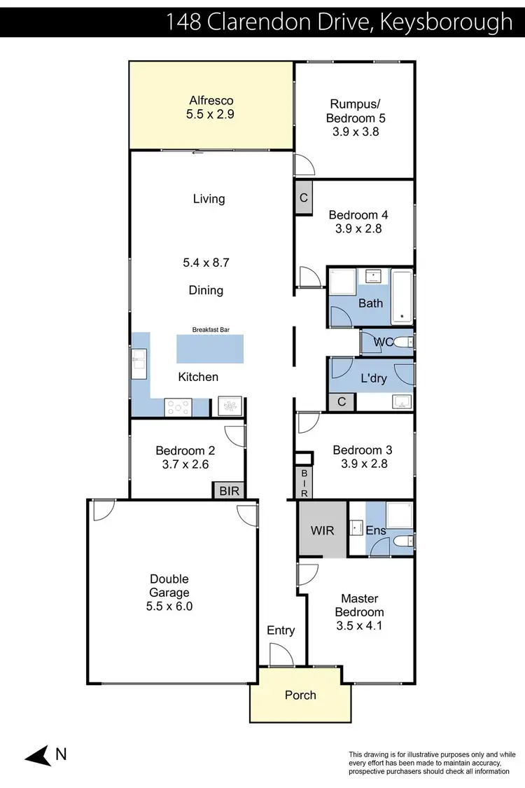 Floorplan of Homely house listing, 2/18A Clarendon Drive, Keysborough VIC 3173