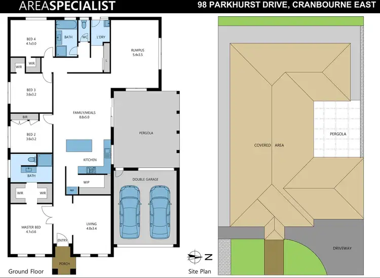 Floorplan of Homely house listing, 98 Parkhurst Drive, Cranbourne East VIC 3977