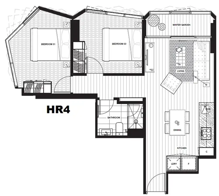 Floorplan of Homely apartment listing, 5504/442 Elizabeth Street, Melbourne VIC 3000
