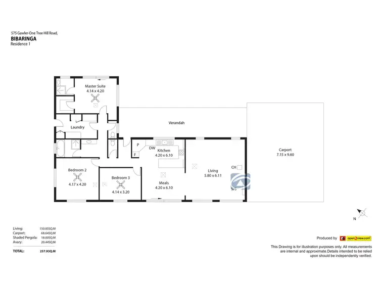Floorplan of Homely house listing, 575 Gawler-One Tree Hill Road via Bibaringa, One Tree Hill SA 5114