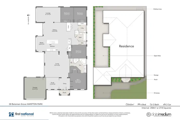 Floorplan of Homely house listing, 38 Bateman Grove, Hampton Park VIC 3976