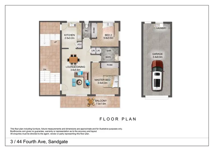 Floorplan of Homely unit listing, 3/44 Fourth Avenue, Sandgate QLD 4017