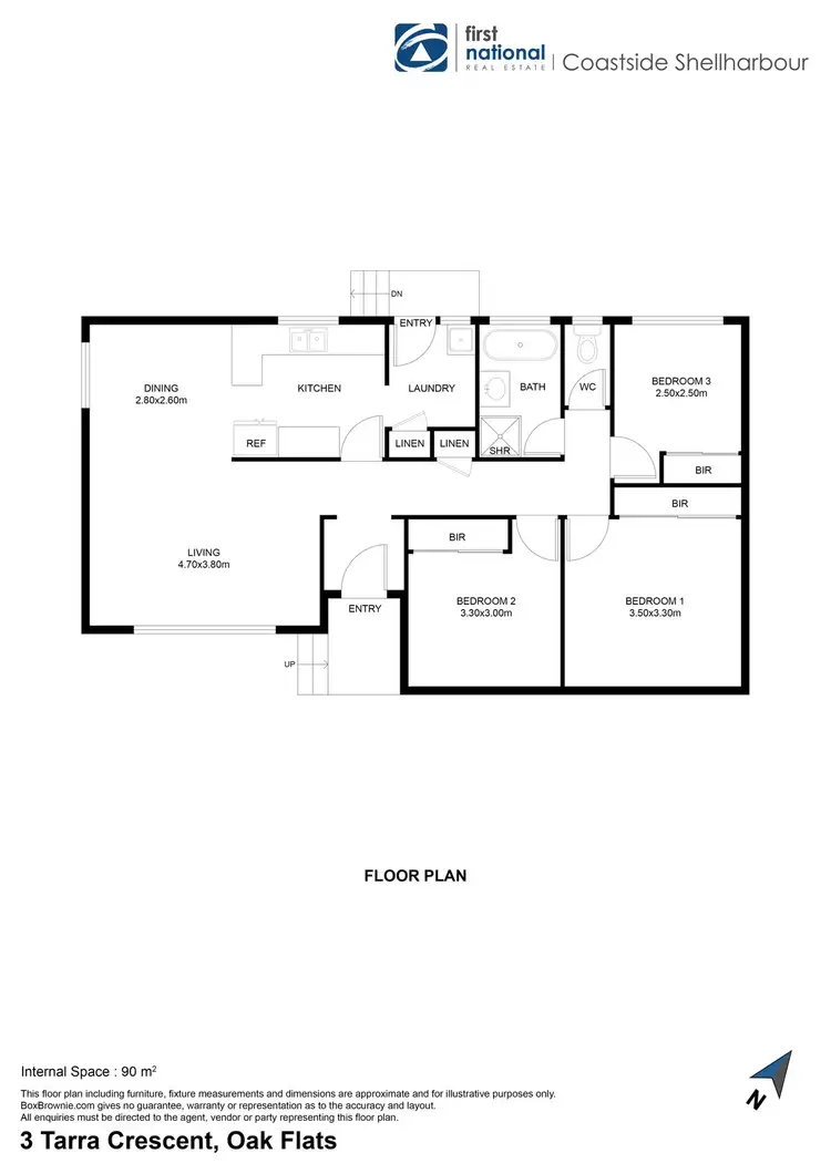 Floorplan of Homely house listing, 3 Tarra Crescent, Oak Flats NSW 2529
