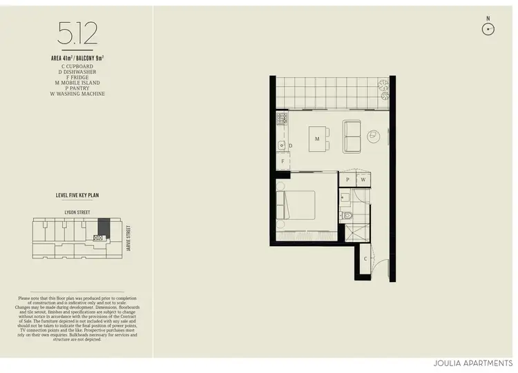 Floorplan of Homely apartment listing, 512/200 Lygon Street, Brunswick East VIC 3057