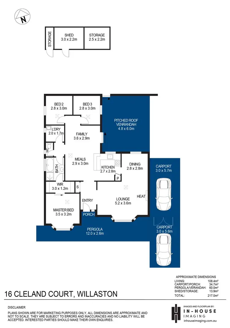 Floorplan of Homely house listing, 16 Cleland Court, Willaston SA 5118