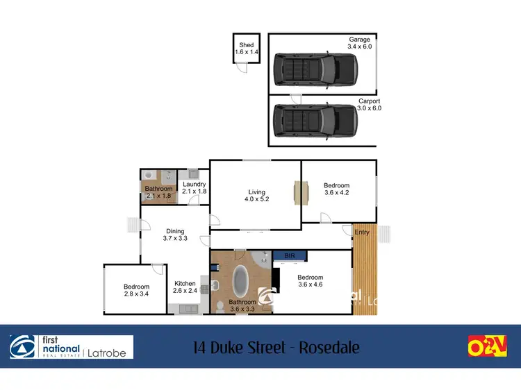 Floorplan of Homely house listing, 14 Duke Street, Rosedale VIC 3847