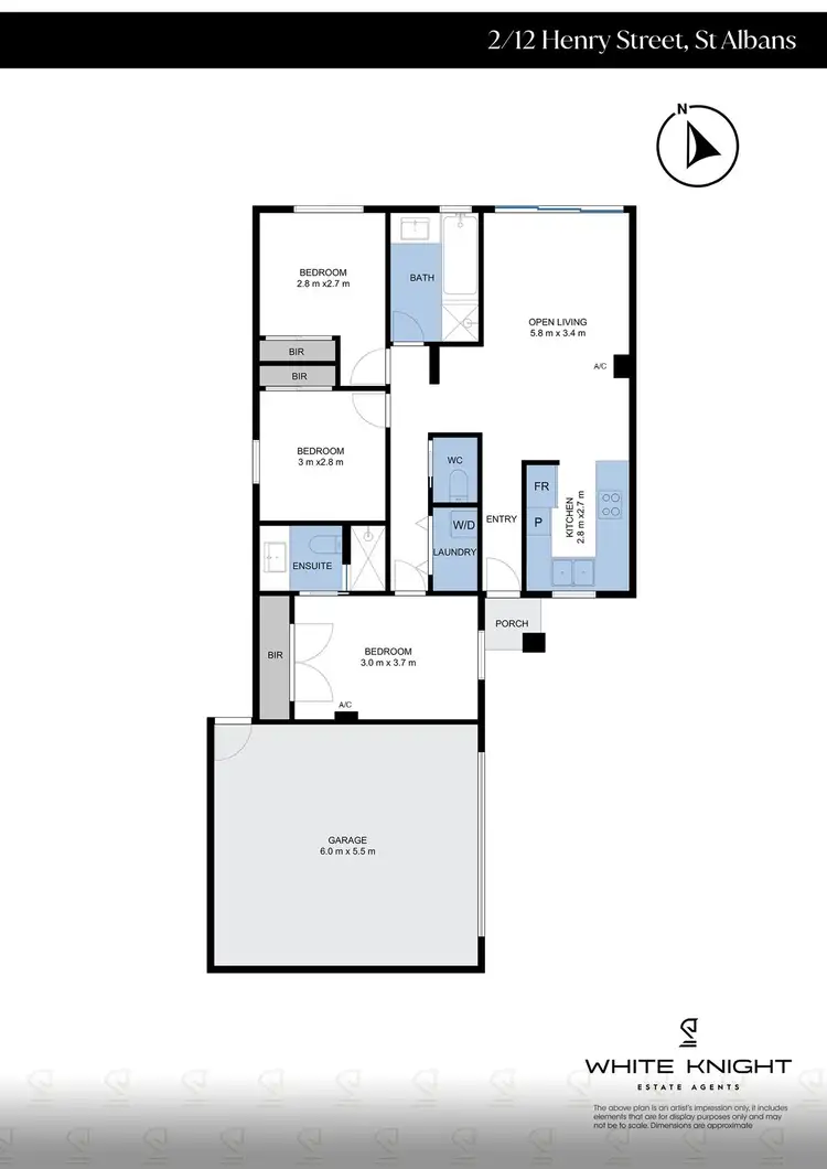 Floorplan of Homely unit listing, 2/12 Henry Street, St Albans VIC 3021