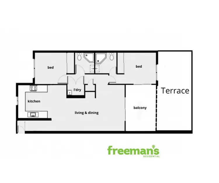 Floorplan of Homely apartment listing, 305/22-24 Ward Street, Mooroobool QLD 4870