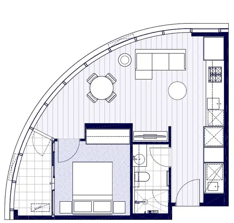 Floorplan of Homely apartment listing, 809/393 Spencer Street, West Melbourne VIC 3003