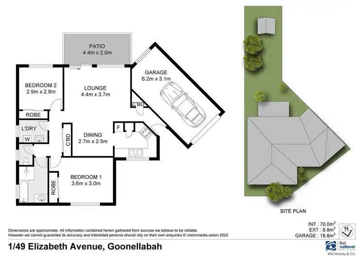 Floorplan of Homely semi-detached listing, 1/49 Elizabeth Avenue, Goonellabah NSW 2480