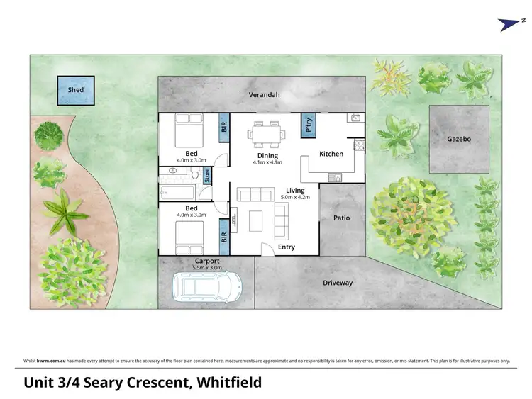 Floorplan of Homely villa listing, 4/3-4 Seary Close, Whitfield QLD 4870