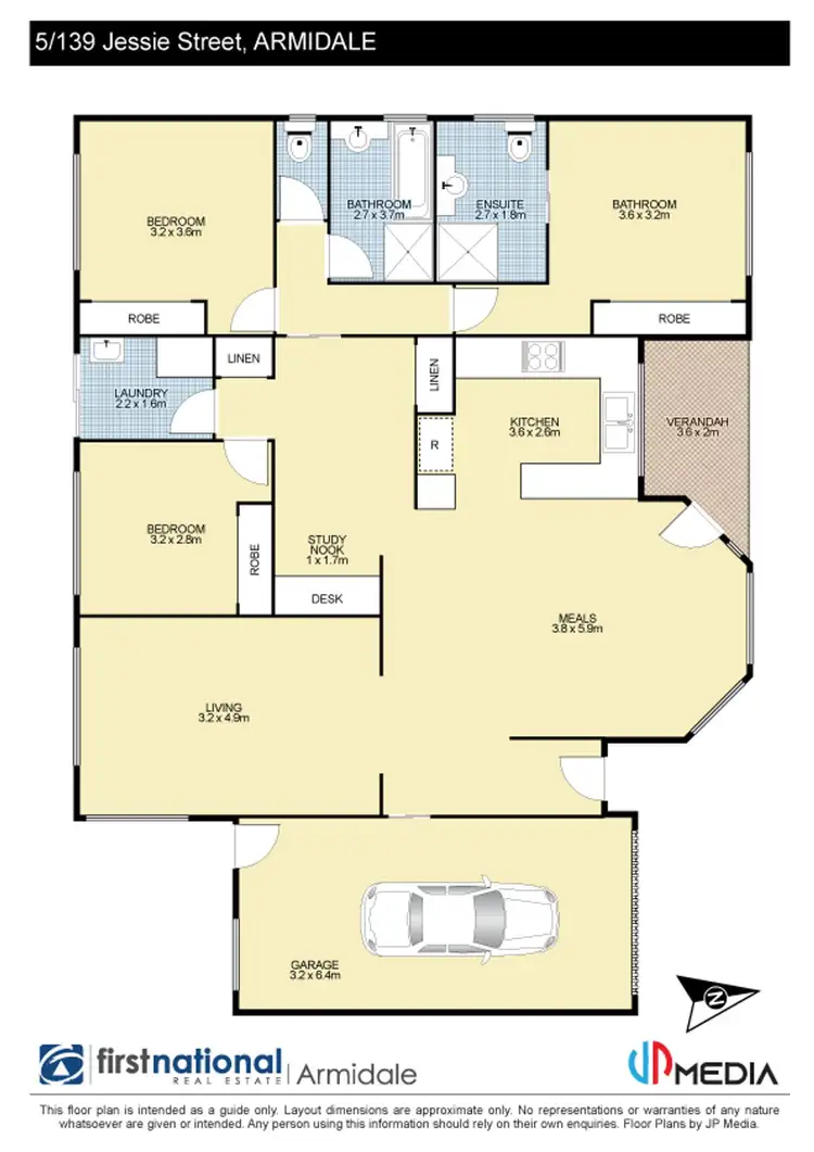 Floorplan of Homely townhouse listing, 5/139 Jessie Street, Armidale NSW 2350