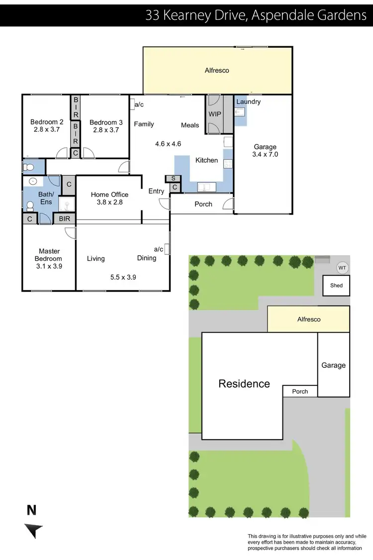 Floorplan of Homely house listing, 33 Kearney Drive, Aspendale Gardens VIC 3195