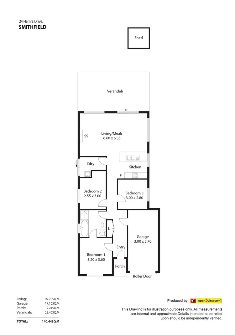 Floorplan of Homely house listing, 24 Hamra Drive, Smithfield SA 5114