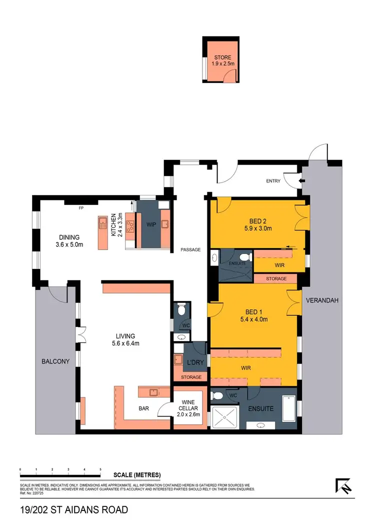 Floorplan of Homely apartment listing, 19/202 St Aidans Road, Kennington VIC 3550