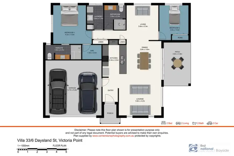 Floorplan of Homely retirement listing, 33/6 Daysland Street, Victoria Point QLD 4165